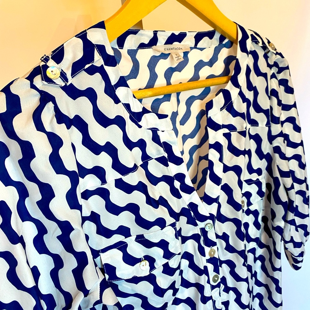 41 Hawthorn | Henley Blouse with Tulip Sleeve